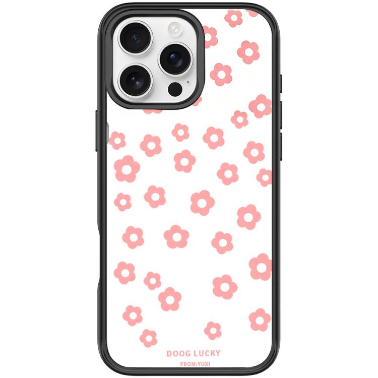 For iPhone 16 Pro Laser Flower Pattern Magnetic Phone Case