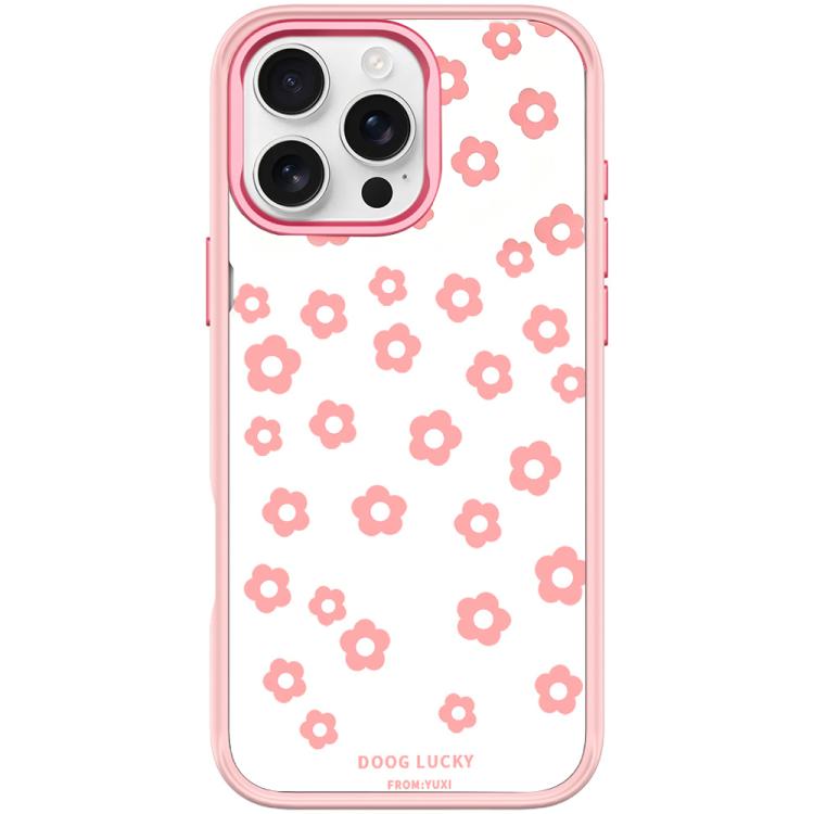 For iPhone 16 Pro Laser Flower Pattern Magnetic Phone Case
