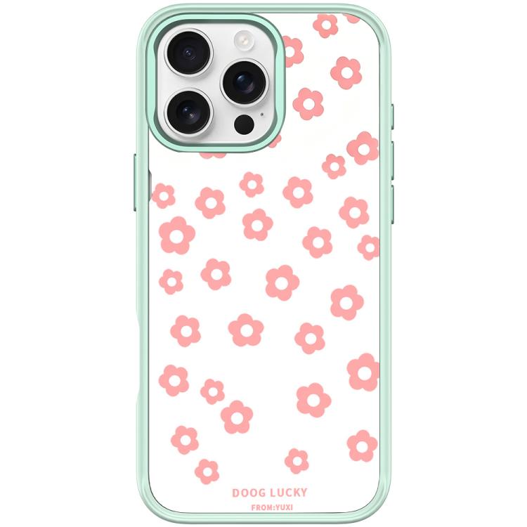 For iPhone 16 Pro Laser Flower Pattern Magnetic Phone Case