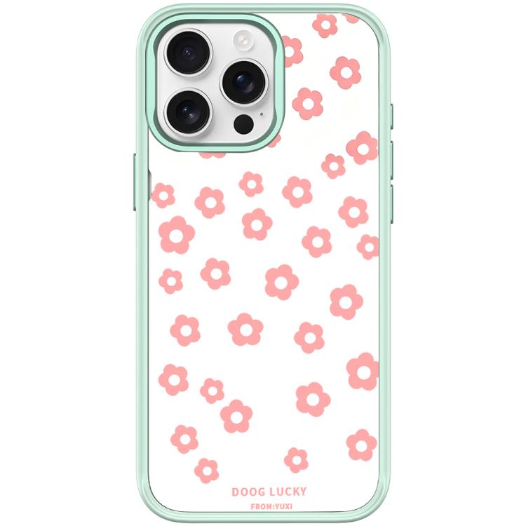For iPhone 15 Pro Laser Flower Pattern Magnetic Phone Case