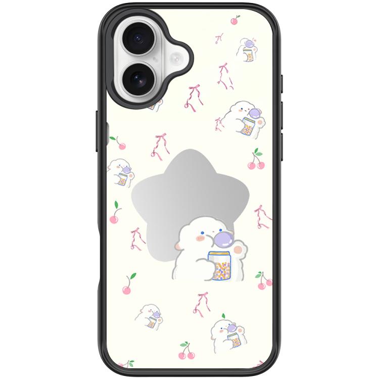 For iPhone 16 Plus Adorable Star Sheep Pattern Magnetic Phone Case