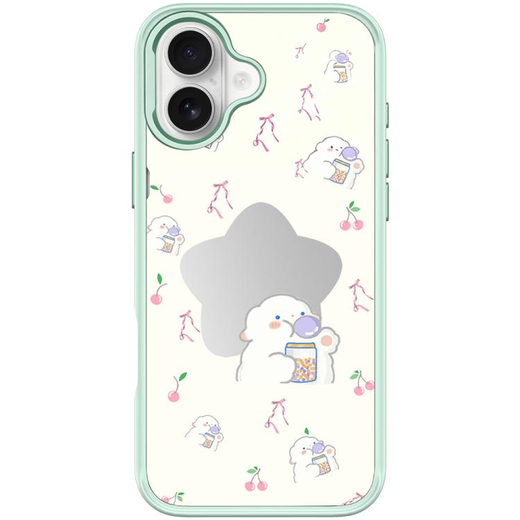 For iPhone 16 Adorable Star Sheep Pattern Magnetic Phone Case