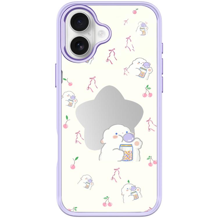 For iPhone 16 Adorable Star Sheep Pattern Magnetic Phone Case