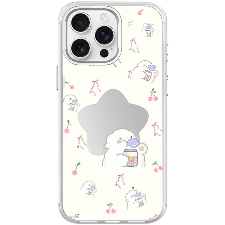 For iPhone 15 Pro Max Adorable Star Sheep Pattern Magnetic Phone Case
