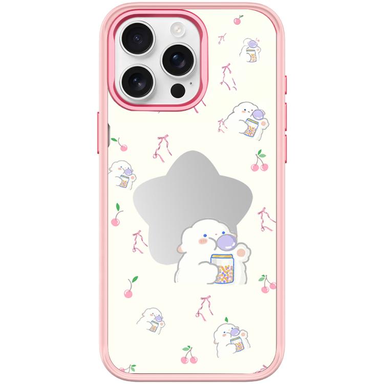 For iPhone 15 Pro Max Adorable Star Sheep Pattern Magnetic Phone Case