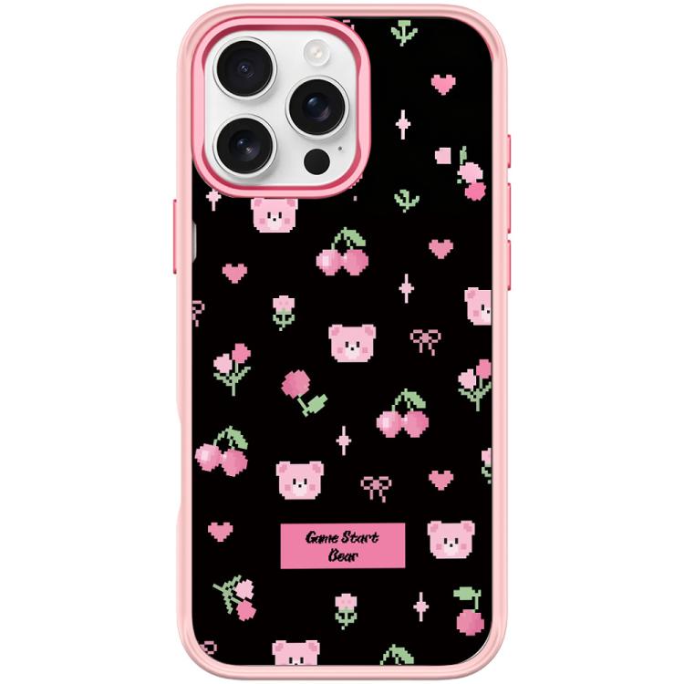 For iPhone 16 Pro Max Cherry Pattern Magnetic Phone Case