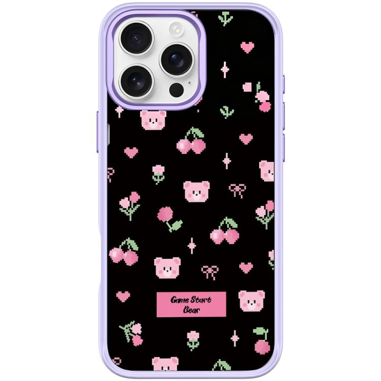 For iPhone 16 Pro Max Cherry Pattern Magnetic Phone Case