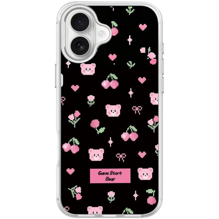 For iPhone 16 Plus Cherry Pattern Magnetic Phone Case