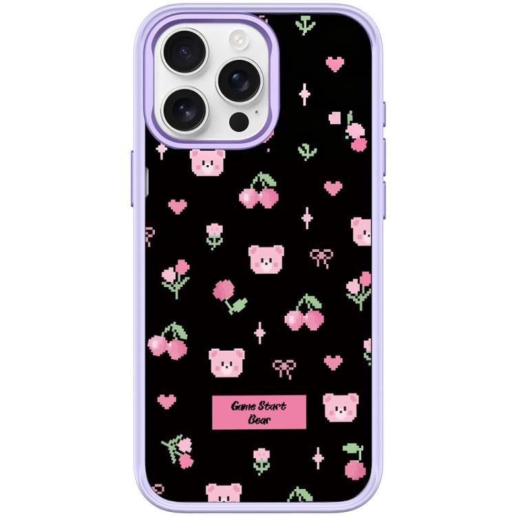 For iPhone 15 Pro Max Cherry Pattern Magnetic Phone Case