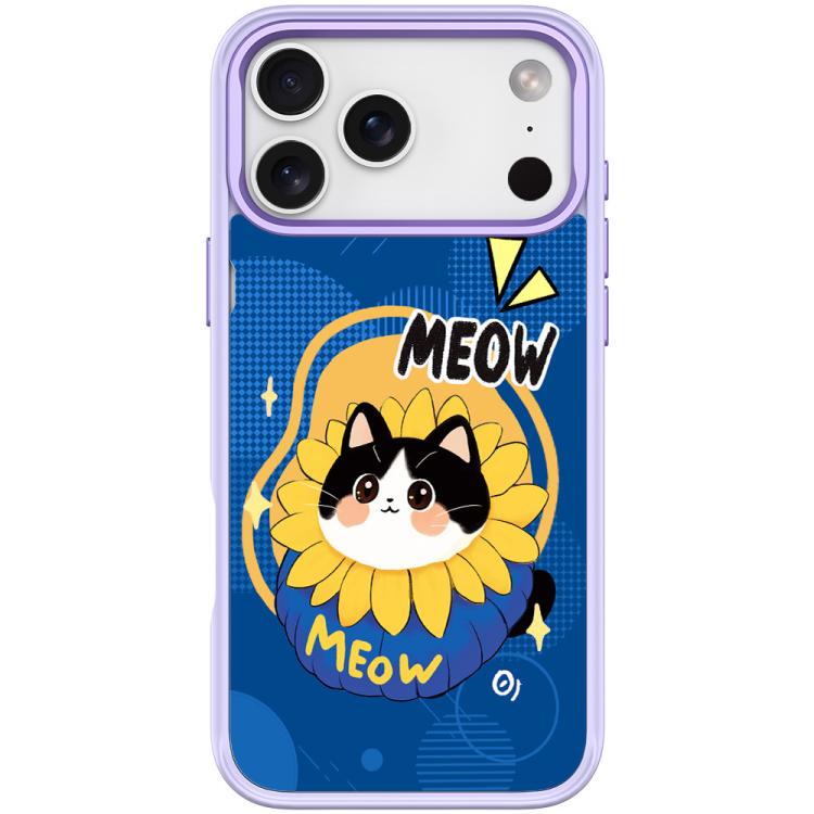 For iPhone 17 Pro Max Adorable Little Blue Cat Pattern Magnetic Phone Case