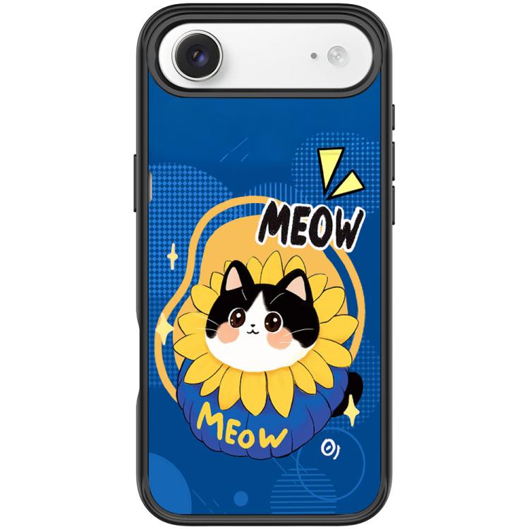 For iPhone Air Adorable Little Blue Cat Pattern Magnetic Phone Case