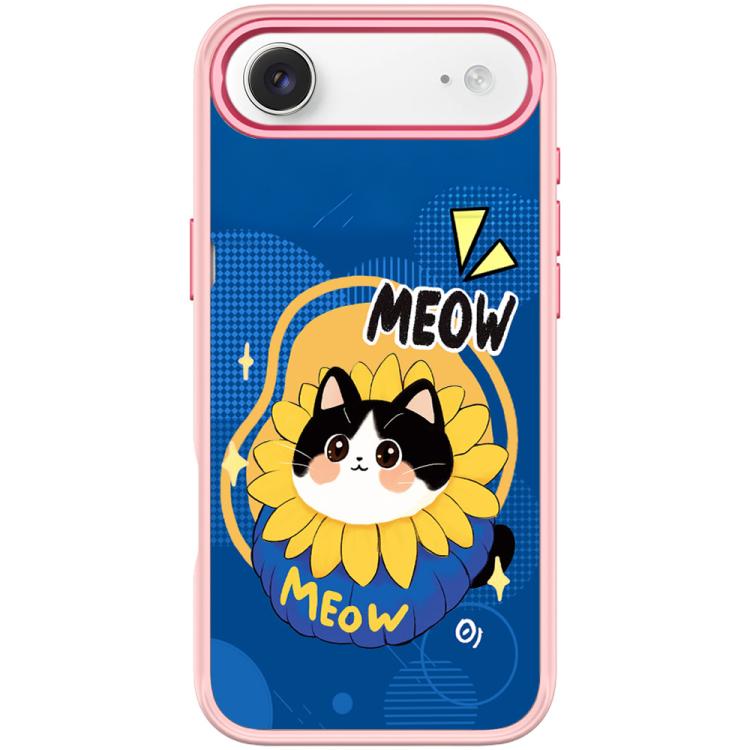 For iPhone Air Adorable Little Blue Cat Pattern Magnetic Phone Case
