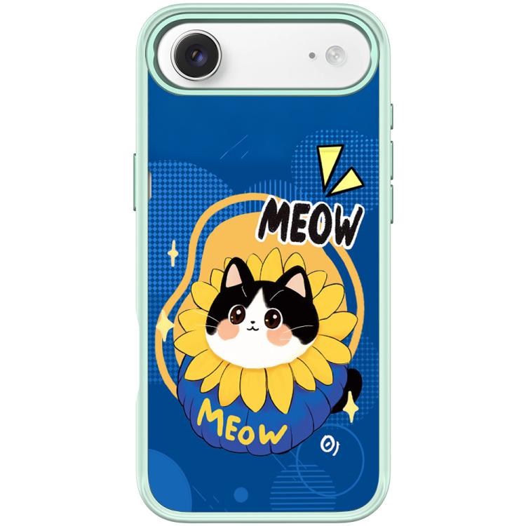 For iPhone Air Adorable Little Blue Cat Pattern Magnetic Phone Case