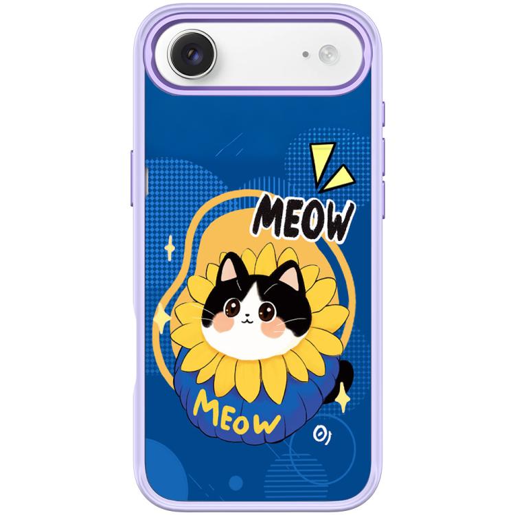 For iPhone Air Adorable Little Blue Cat Pattern Magnetic Phone Case