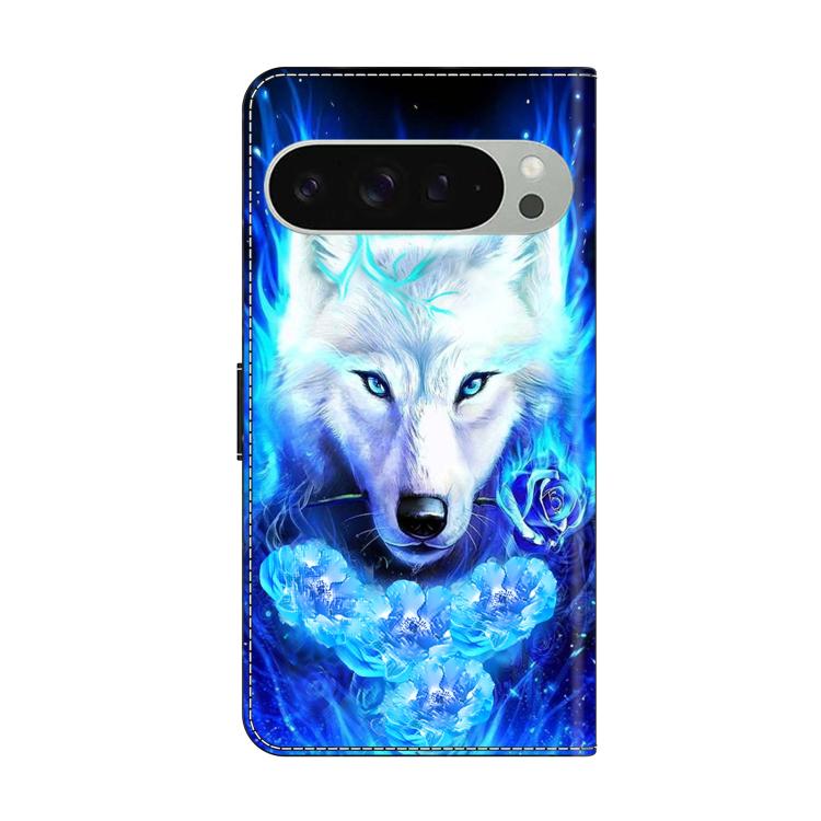 For Google Pixel 9 Pro Crystal-Like Painted Vegan Leather Phone Case