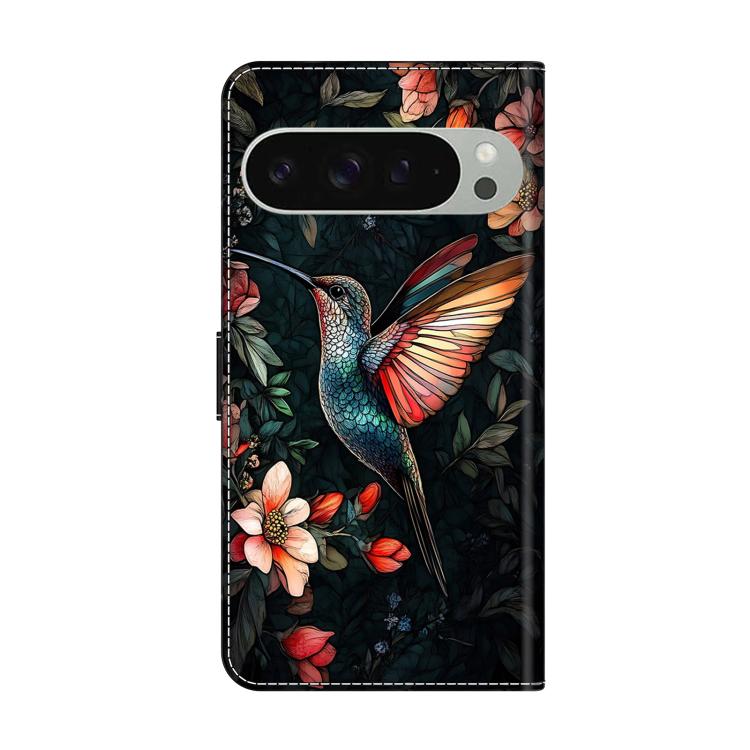 For Google Pixel 9 Pro Crystal-Like Painted Vegan Leather Phone Case