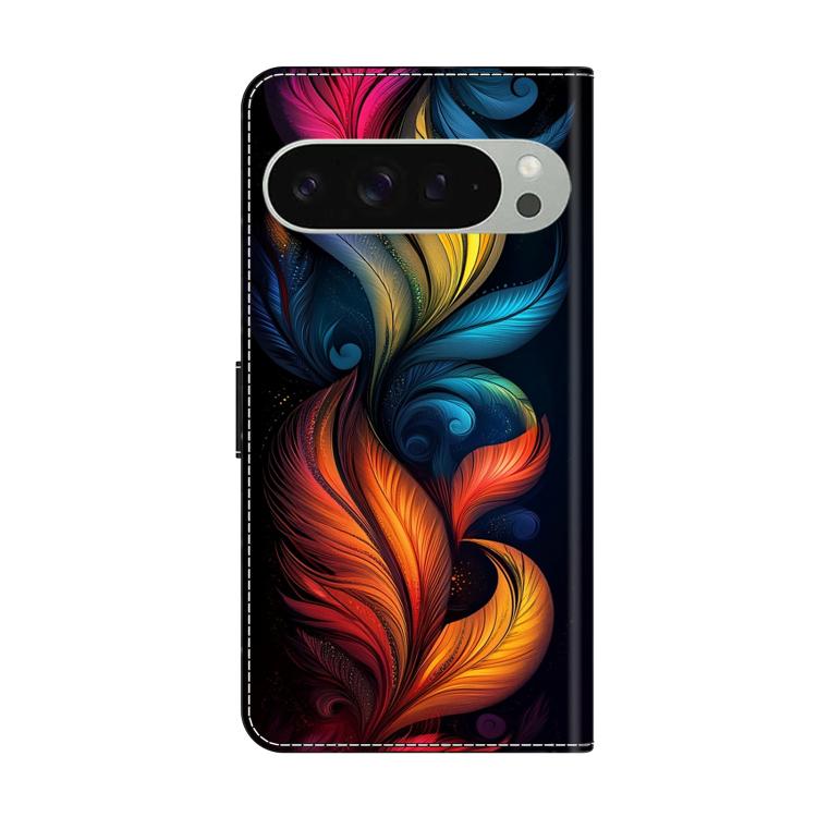 For Google Pixel 9 Pro Crystal-Like Painted Vegan Leather Phone Case