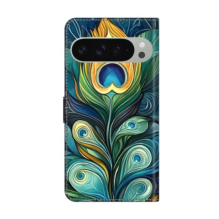 For Google Pixel 9 Pro Crystal-Like Painted Vegan Leather Phone Case