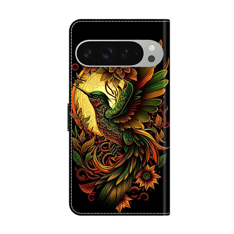 For Google Pixel 9 Pro Crystal-Like Painted Vegan Leather Phone Case
