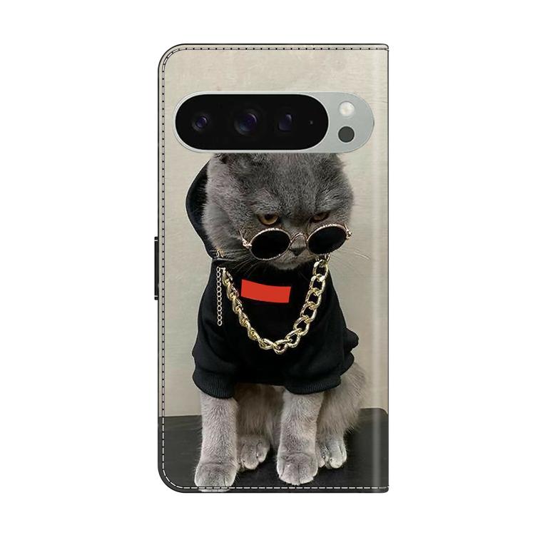 For Google Pixel 9 Pro Crystal-Like Painted Vegan Leather Phone Case