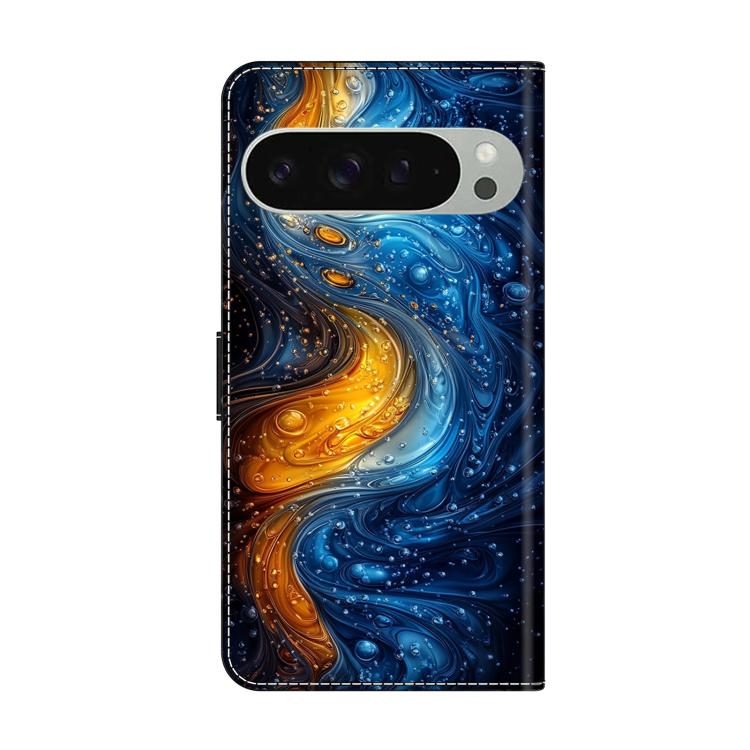 For Google Pixel 9 Pro Crystal-Like Painted Vegan Leather Phone Case