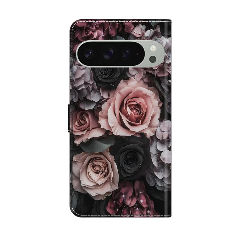 For Google Pixel 9 Pro Crystal-Like Painted Vegan Leather Phone Case