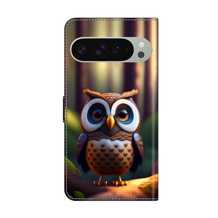 For Google Pixel 9 Pro Crystal-Like Painted Vegan Leather Phone Case
