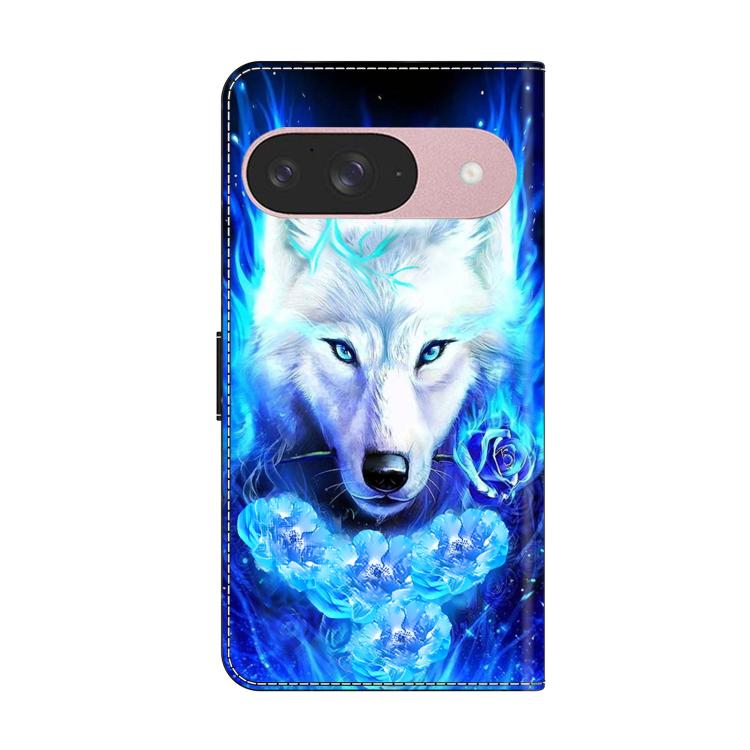 For Google Pixel 9 Crystal-Like Painted Vegan Leather Phone Case