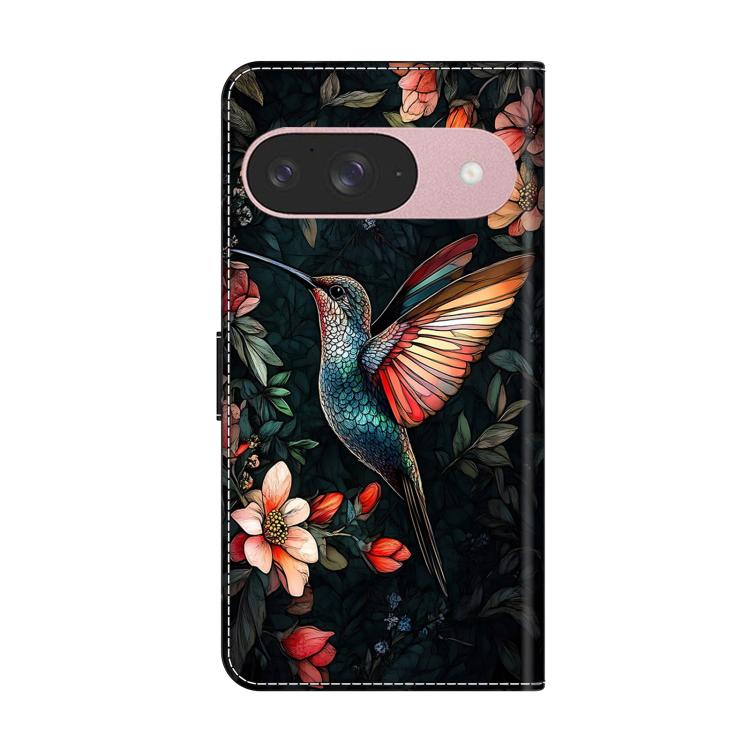 For Google Pixel 9 Crystal-Like Painted Vegan Leather Phone Case