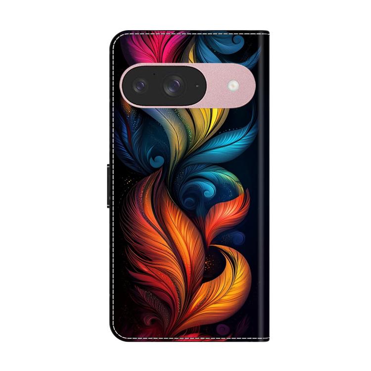 For Google Pixel 9 Crystal-Like Painted Vegan Leather Phone Case