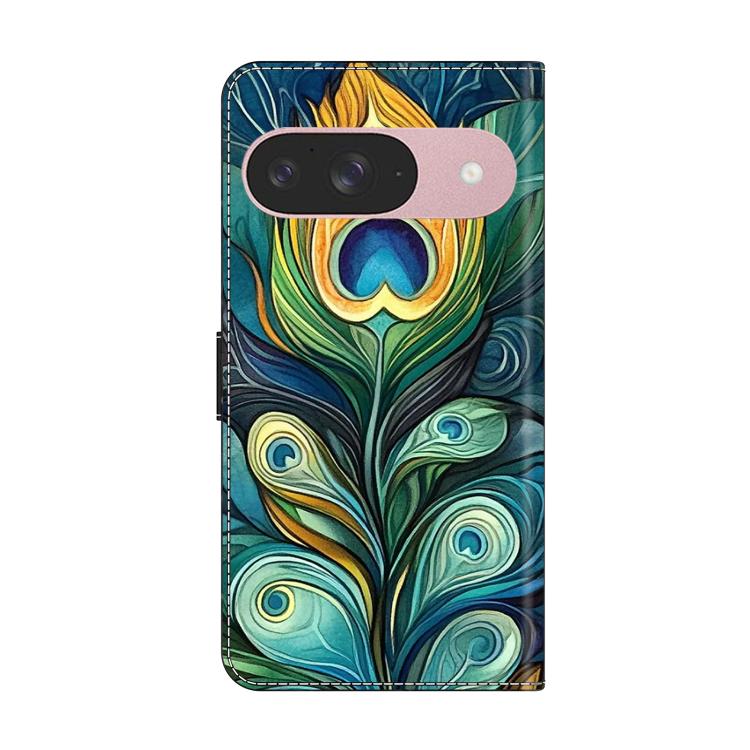 For Google Pixel 9 Crystal-Like Painted Vegan Leather Phone Case
