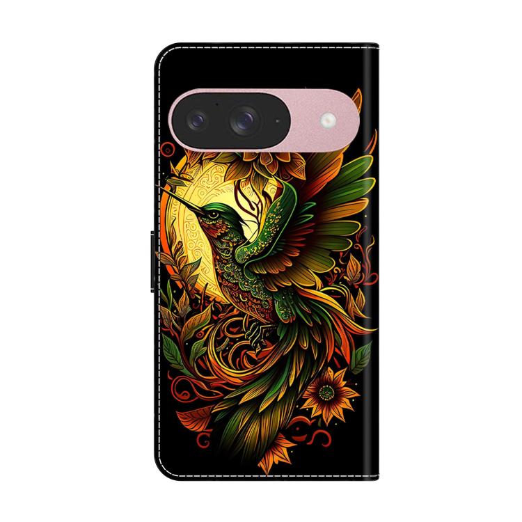 For Google Pixel 9 Crystal-Like Painted Vegan Leather Phone Case