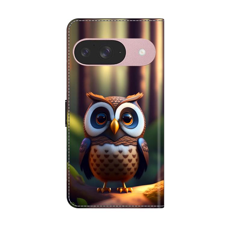 For Google Pixel 9 Crystal-Like Painted Vegan Leather Phone Case