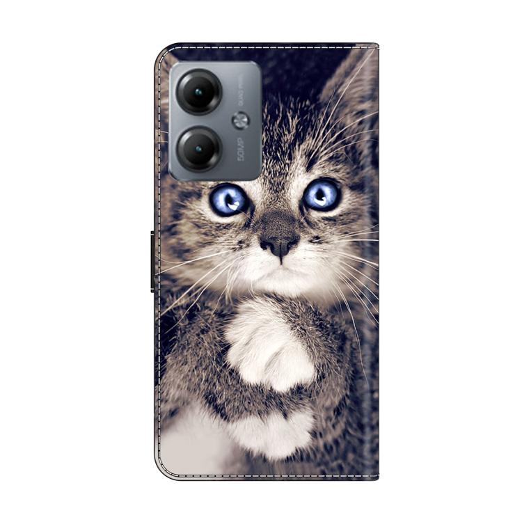 For Motorola Moto G14 Crystal-Like Painted Vegan Leather Phone Case
