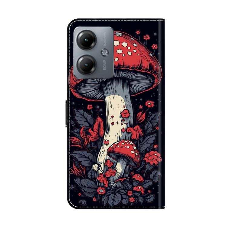 For Motorola Moto G14 Crystal-Like Painted Vegan Leather Phone Case