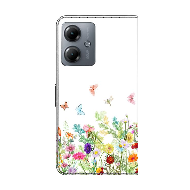 For Motorola Moto G14 Crystal-Like Painted Vegan Leather Phone Case