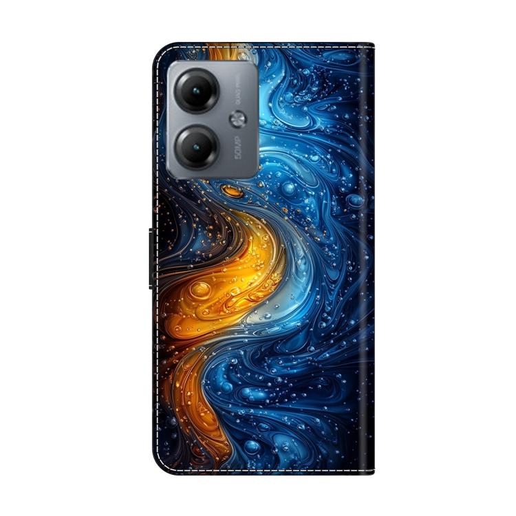 For Motorola Moto G14 Crystal-Like Painted Vegan Leather Phone Case
