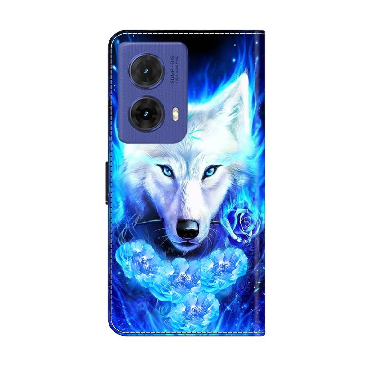 For Motorola Moto G85 Crystal-Like Painted Vegan Leather Phone Case