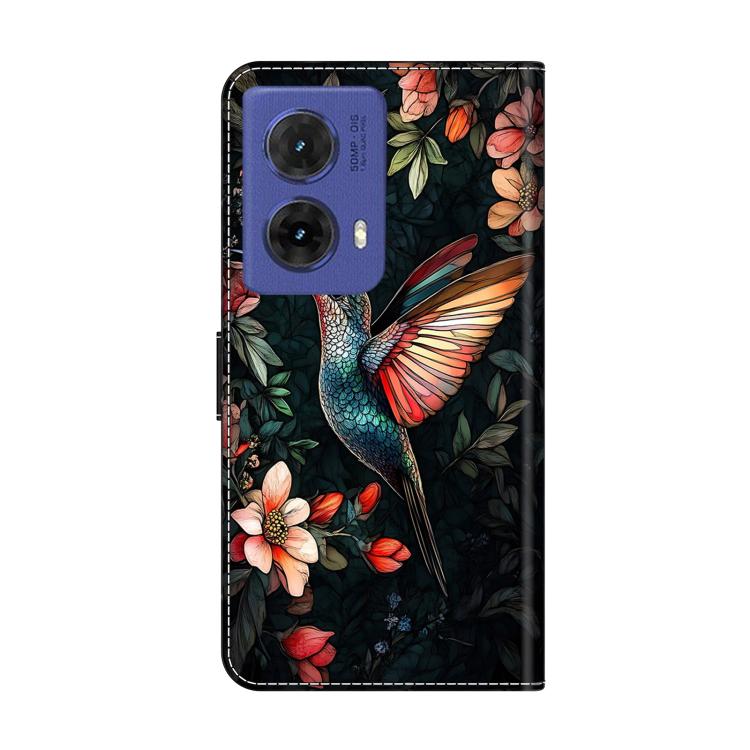 For Motorola Moto G85 Crystal-Like Painted Vegan Leather Phone Case