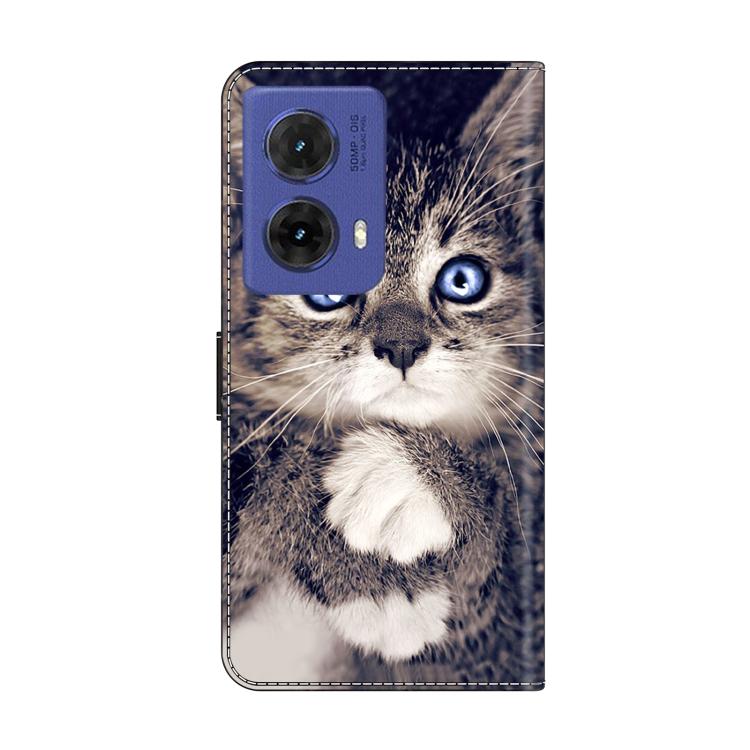 For Motorola Moto G85 Crystal-Like Painted Vegan Leather Phone Case
