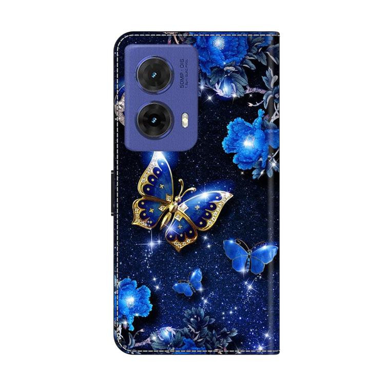 For Motorola Moto G85 Crystal-Like Painted Vegan Leather Phone Case