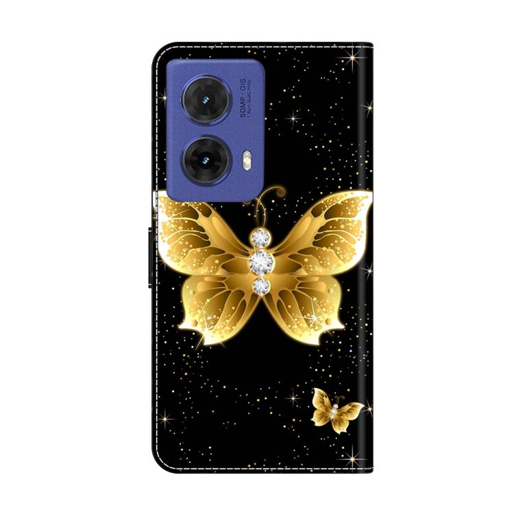 For Motorola Moto G85 Crystal-Like Painted Vegan Leather Phone Case