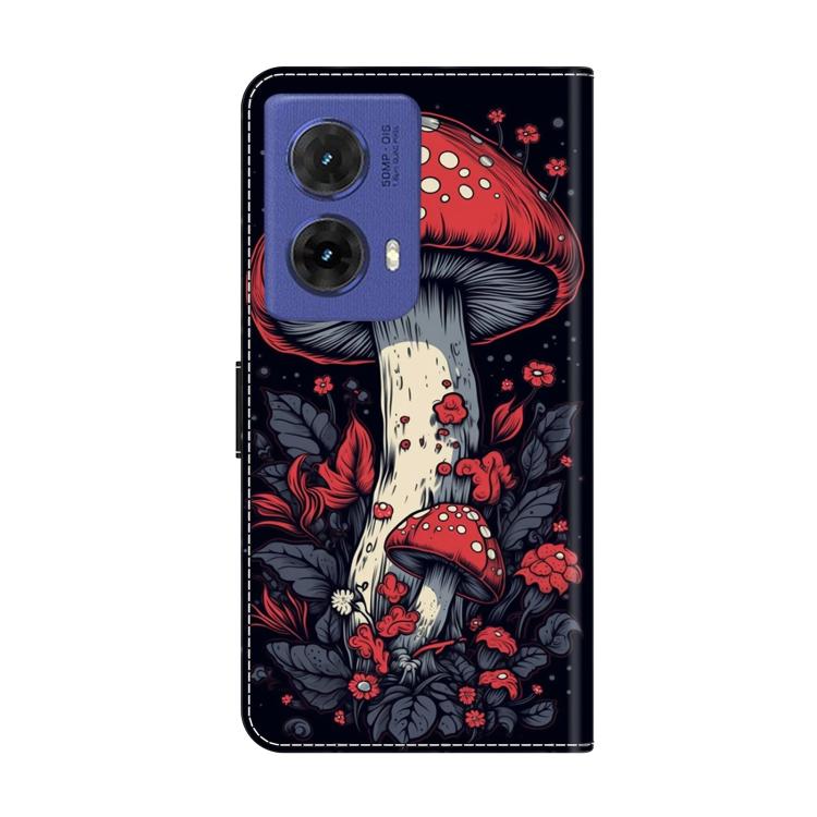 For Motorola Moto G85 Crystal-Like Painted Vegan Leather Phone Case
