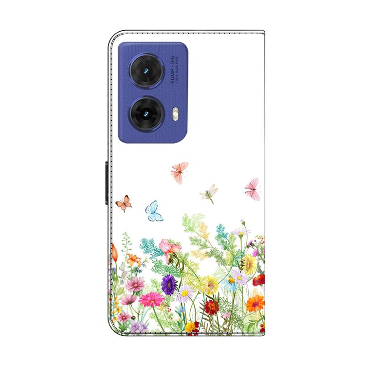 For Motorola Moto G85 Crystal-Like Painted Vegan Leather Phone Case