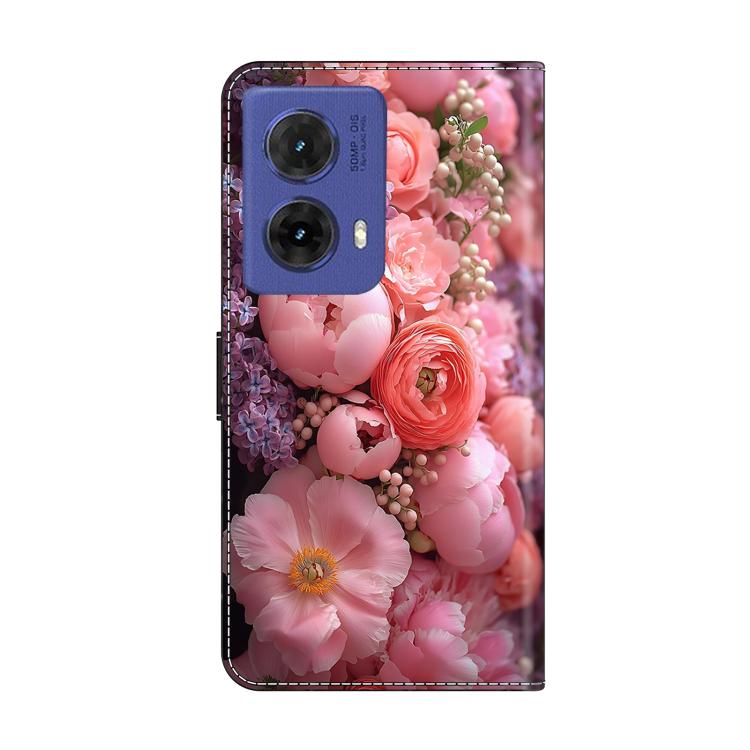 For Motorola Moto G85 Crystal-Like Painted Vegan Leather Phone Case
