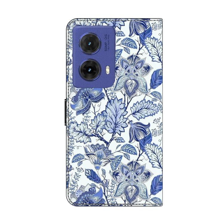 For Motorola Moto G85 Crystal-Like Painted Vegan Leather Phone Case