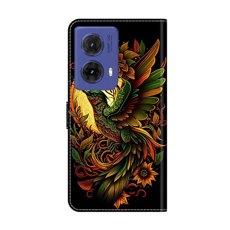 For Motorola Moto G85 Crystal-Like Painted Vegan Leather Phone Case