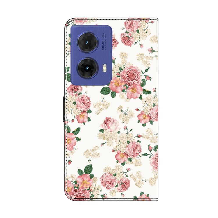 For Motorola Moto G85 Crystal-Like Painted Vegan Leather Phone Case