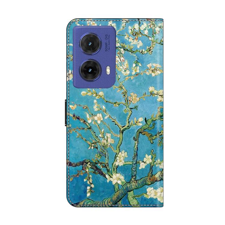 For Motorola Moto G85 Crystal-Like Painted Vegan Leather Phone Case