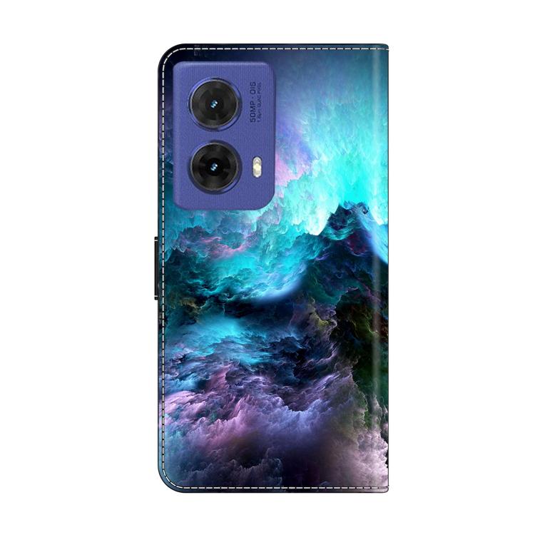 For Motorola Moto G85 Crystal-Like Painted Vegan Leather Phone Case